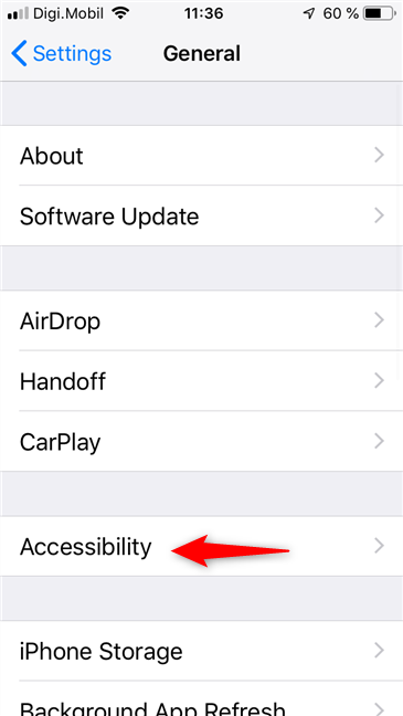iPhone のアクセシビリティ設定
