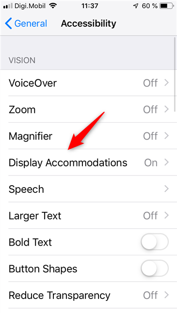 iPhone でディスプレイ アダプテーションを設定する