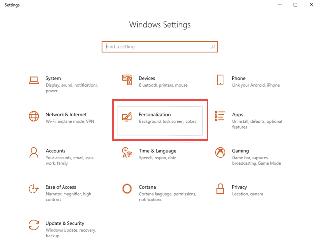 Windows 10 の設定