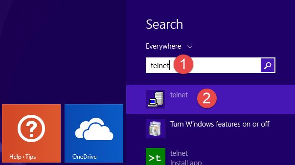 Telnet クライアント、インストール、開始、コマンド、接続、サーバー、切断、Windows