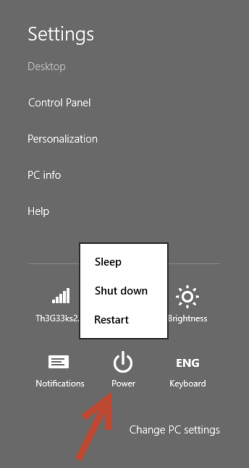 シャットダウン、再起動、Windows 8、Windows 8.1
