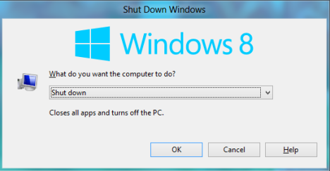 シャットダウン、再起動、Windows 8、Windows 8.1