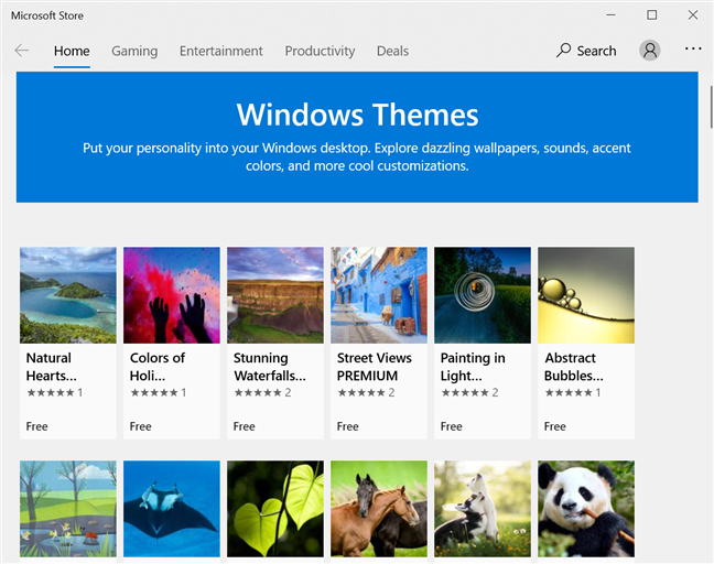 新しい Windows テーマを見つける