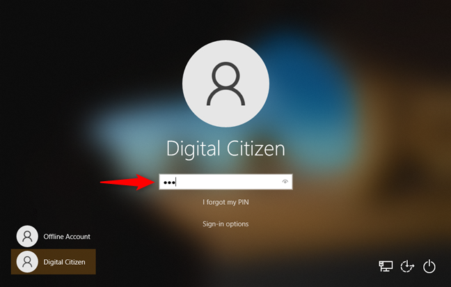 Windows 10 サインイン オプション: PIN コード