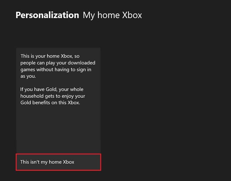[これをホーム Xbox にする]を選択します。