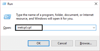 インターネット プロパティを開くための inetcpl.cpl