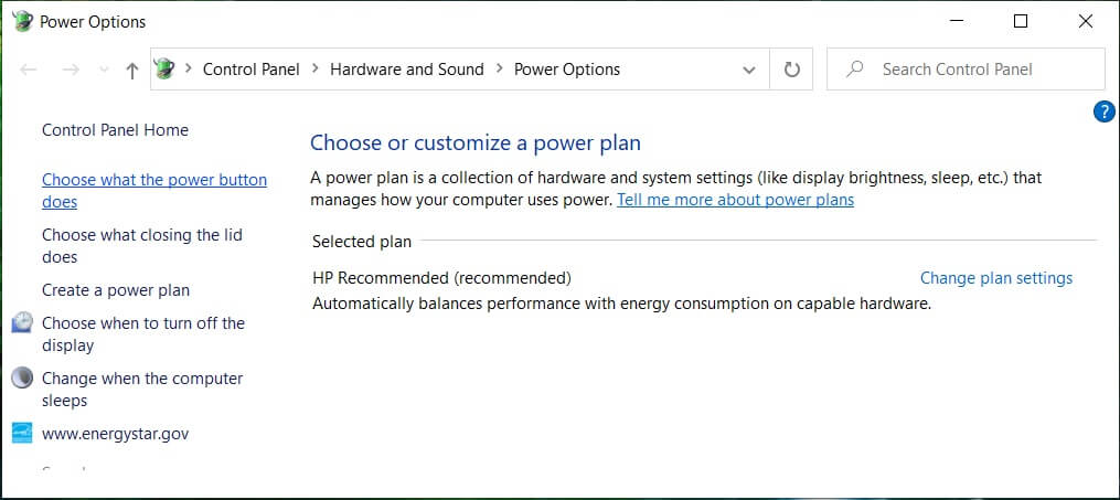左上の列にある[電源ボタンの動作を選択]をクリックします。  Windows 10 で起動時に Num Lock を有効にする方法