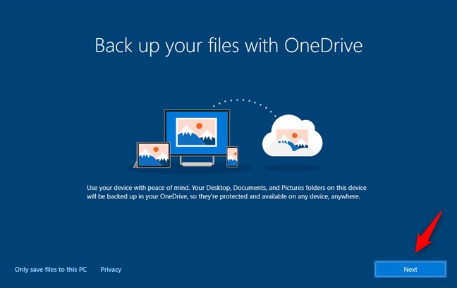 OneDrive でファイルをバックアップする