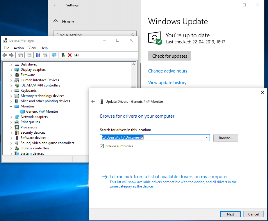 Windows 10 でデバイス ドライバーを更新する方法