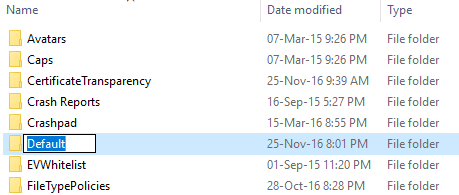 Chrome のデフォルト フォルダの名前を変更する