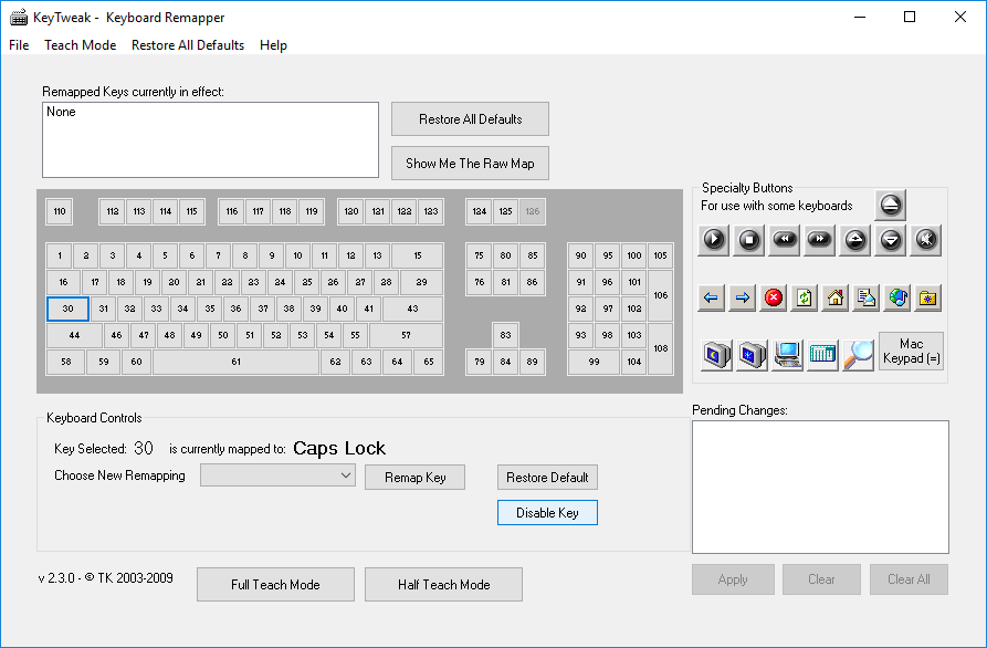 Windows 10 で Caps Lock キーを有効または無効にする
