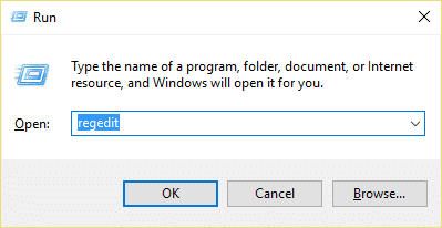regedit コマンドを実行する