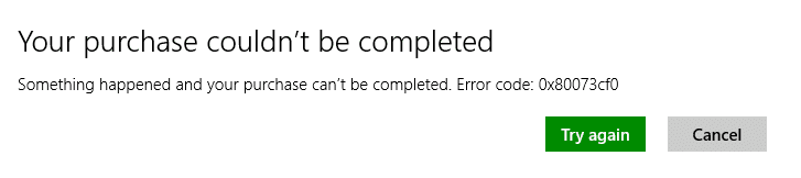 Windowsストアエラー0x80073cf0を修正