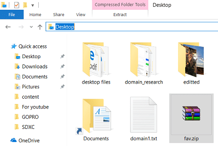 zip ファイルをデスクトップやドキュメントなどに移動してみてください。