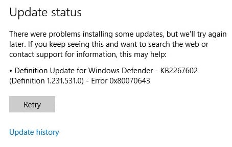 Windows Update エラー 0x80246002 を修正