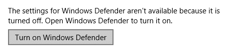 Windows Defender を有効にする