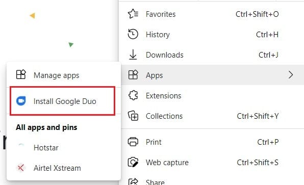 アプリにカーソルを合わせて、[インストール]|[インストール]をクリックします。  Windows PCでGoogle Duoを使用する方法