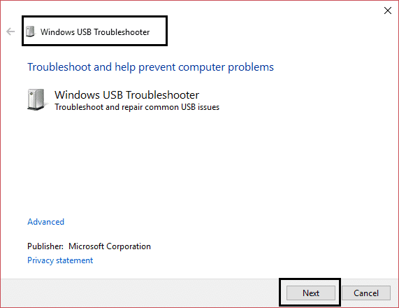 Windows USB トラブルシューティング