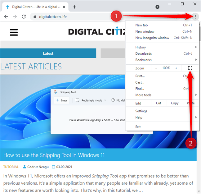 Google Chrome をフルスクリーンで実行するように設定する