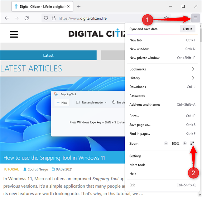 Firefox をフルスクリーンで実行するように設定する