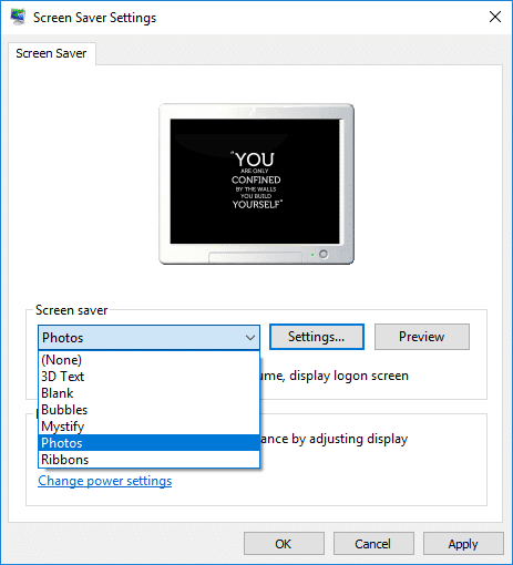 デフォルトでは、Windows は 6 つのスクリーン セーバーを提供します。