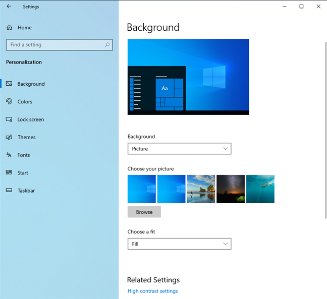 Windows 10 の個人設定