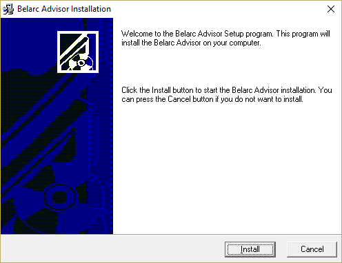 Belarc Advisor のインストール画面で[インストール]をクリックします。