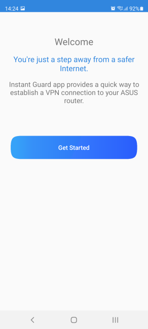 ASUS ルーターの WiFi に接続したら、[開始する]をタップします。