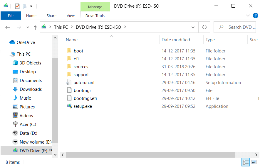 マウントする ISO ファイルをダブルクリックします。