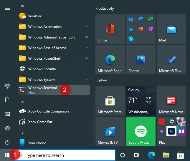 Windows ターミナルのショートカット