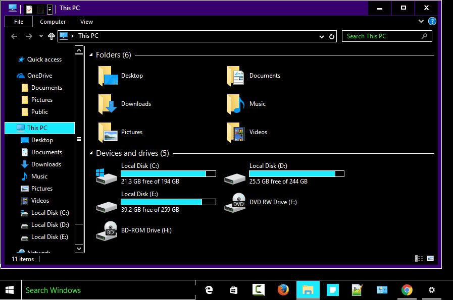 Windows 10 のすべてのアプリでダーク テーマを有効にする