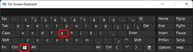Xbox ゲーム バーのショートカット: Win + G