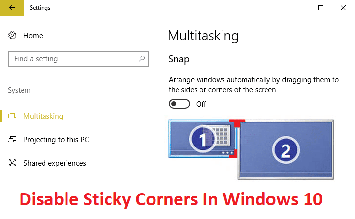 Windows 10 でスティッキー コーナーを無効にする方法