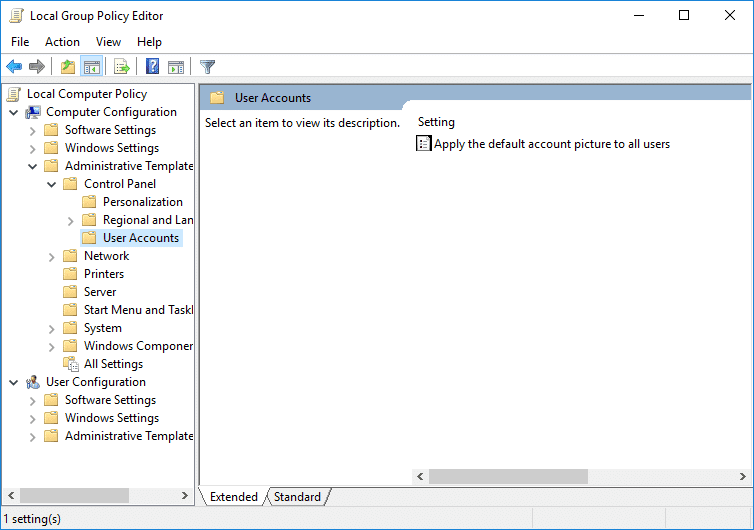 gpedit ですべてのユーザーにデフォルトのアカウント画像を適用 | Windows 10 ですべてのユーザーの既定のユーザー ログオン イメージを設定する