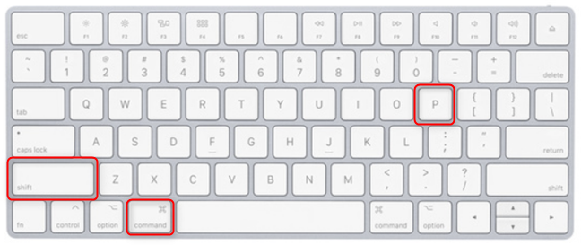 macOS 版 Firefox で Command ⌘ + SHIFT+P を押す