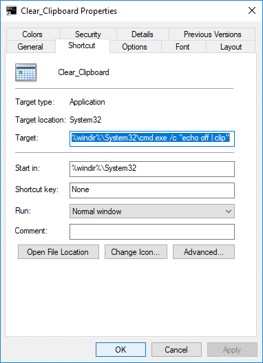 Windows 10 でクリップボードをクリアするショートカットを作成する方法 | Windows 10 でクリップボードをクリアするショートカットを作成する方法