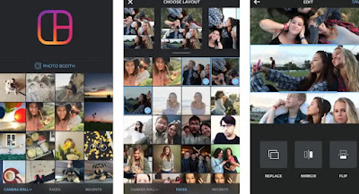 インスタグラムのレイアウト