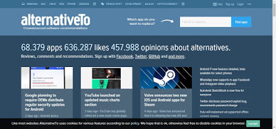 Sitio web de AlternativeTo.net