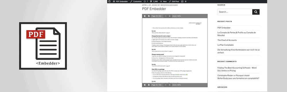 Complemento de inserción de PDF.