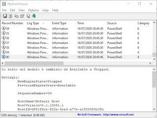 Mi aplicación de visor de eventos Navegador de Mi Evento