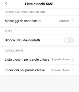 Lista de SMS bloqueados bloqueadores de SMS