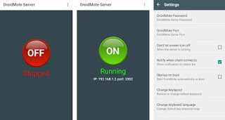 Aplicación de servidor DroidMote
