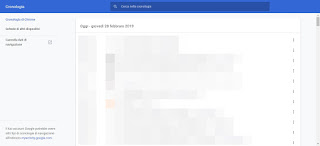 historial del navegador Cronología