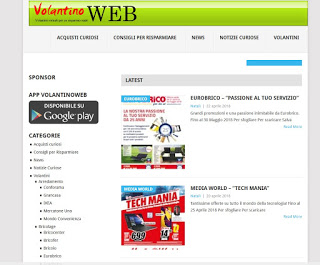folleto en el sitio web