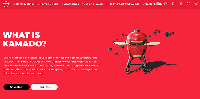 Ejemplo de sitio de Themify: Kamado