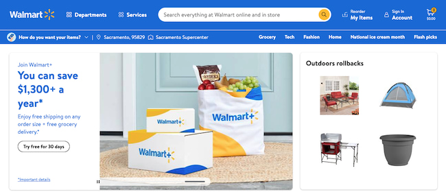Foto de interfaz de usuario de Walmart