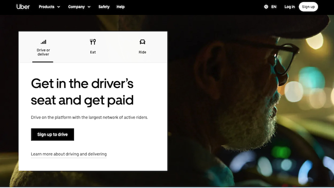 Foto de interfaz de usuario de Uber