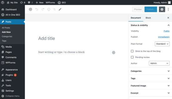 Cómo cambiar el diseño de la pantalla de edición de publicaciones en WordPress