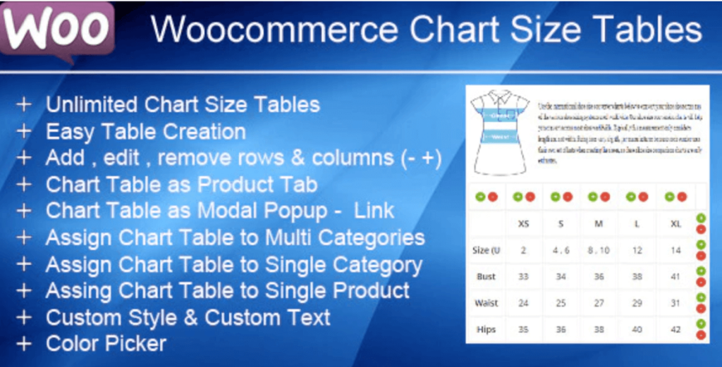 tabla de productos de woocommerce