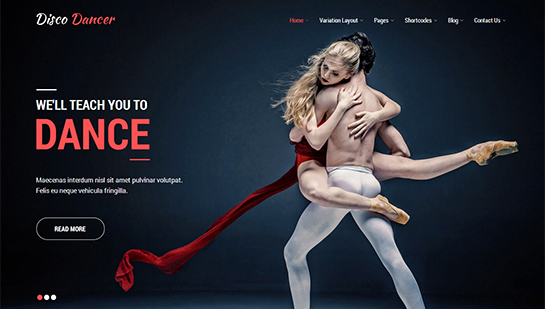 Tema de baile disco de WordPress
